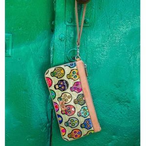 Consuela Sugar Skull Wristlet Clutch